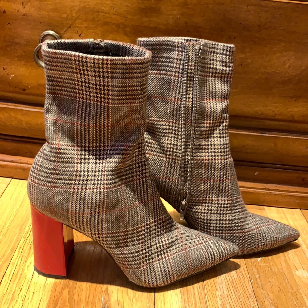 Jeffrey Campbell Plaid Booties *WORN ONCE*